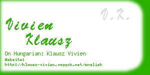 vivien klausz business card